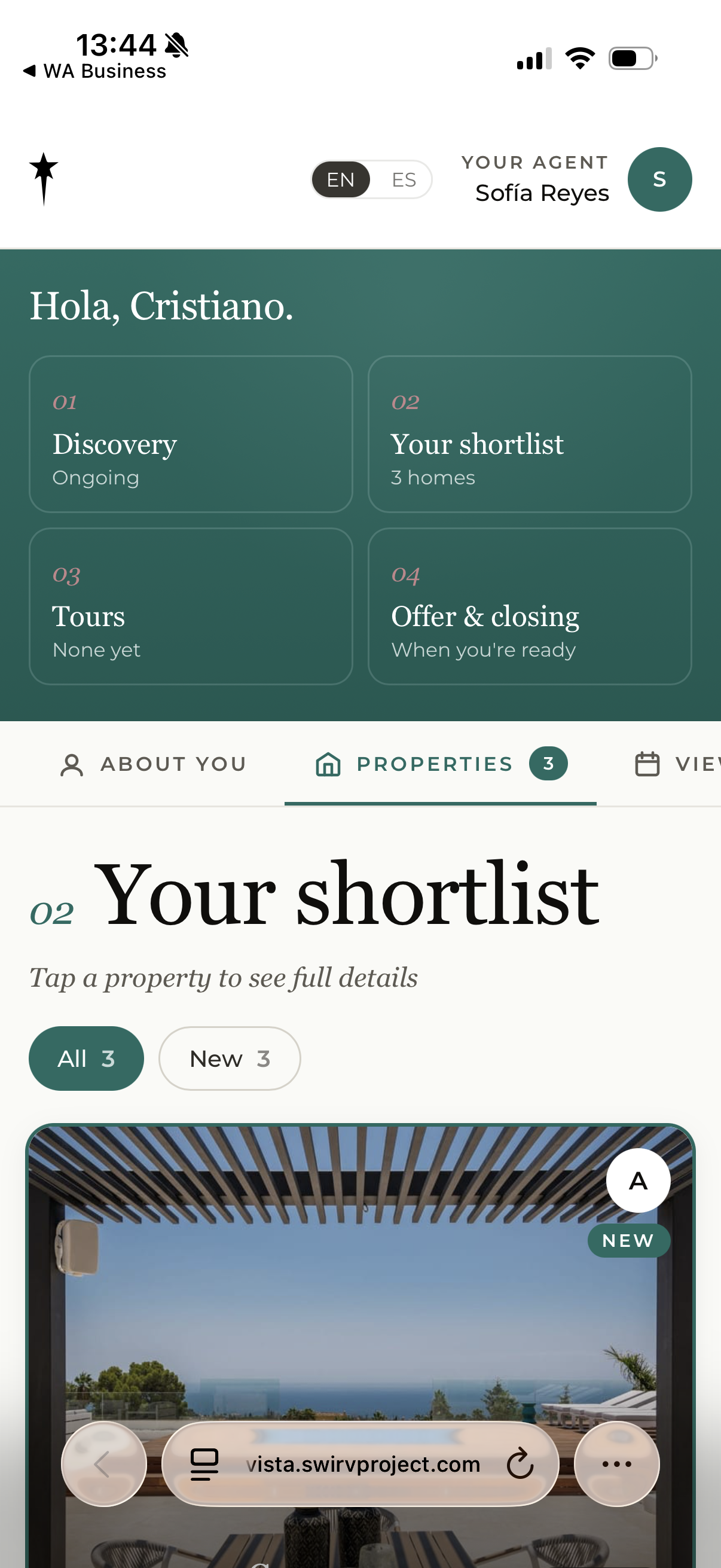 Swirv home — your shortlist